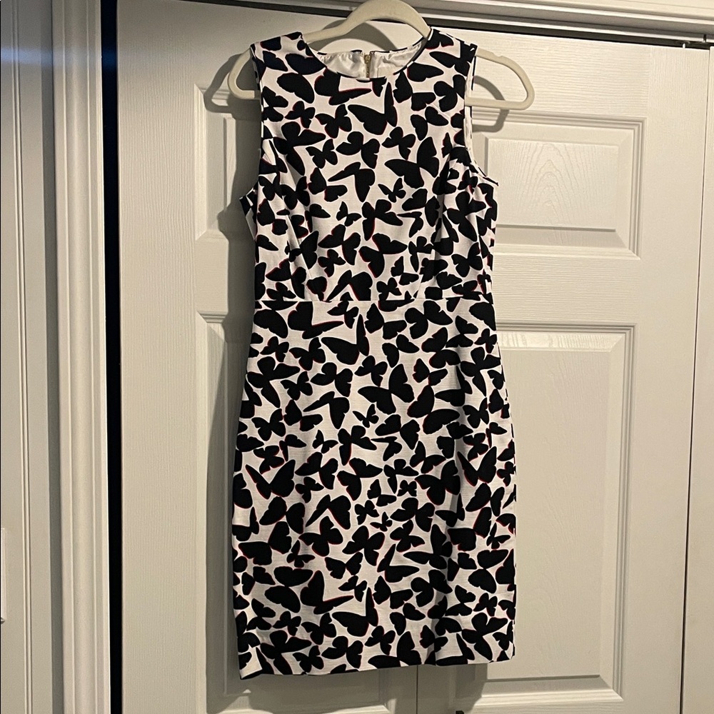 Kate Spade Black and White Butterfly Mini Dress
